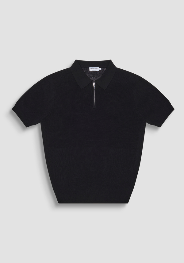 REGULAR FIT COTTON-BLEND SHIRT WITH ZIP - Antony Morato Online Shop
