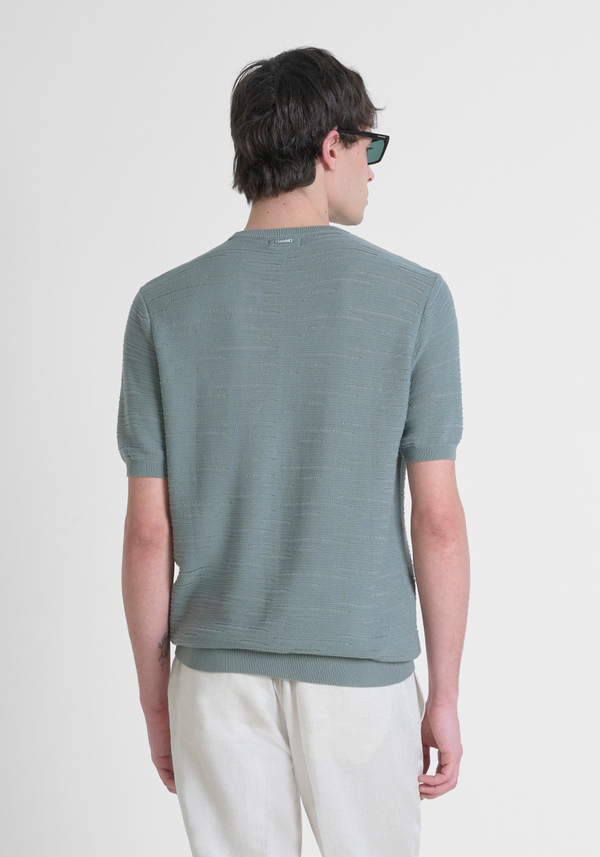 JERSEY REGULAR FIT DE ALGODÓN SUAVE CON INSIGNIA METÁLICA - Antony Morato Online Shop