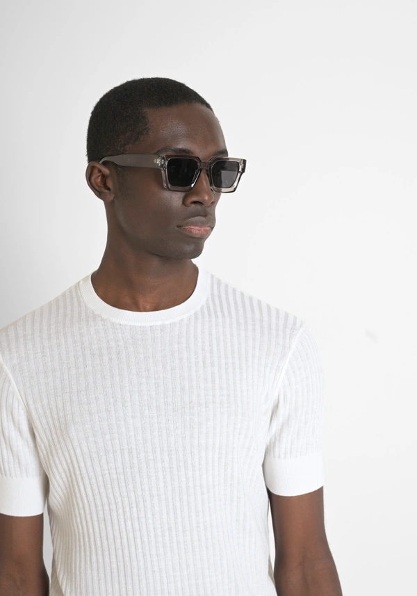 VISCOSE BLEND RIBBED SLIM FIT SHIRT - Antony Morato Online Shop