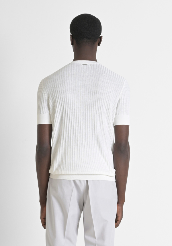 VISCOSE BLEND RIBBED SLIM FIT SHIRT - Antony Morato Online Shop