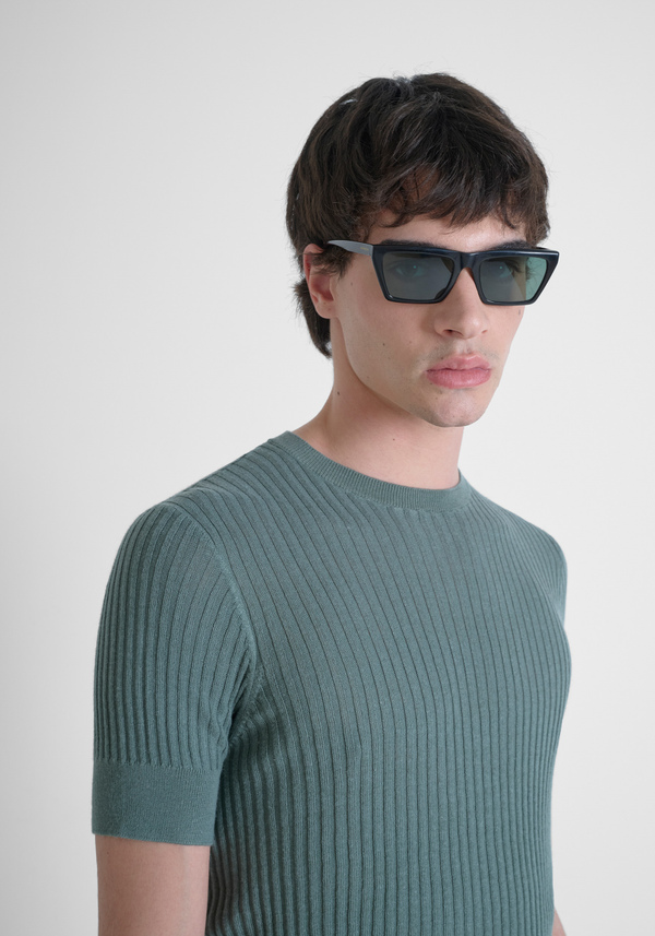 VISCOSE BLEND RIBBED SLIM FIT SHIRT - Antony Morato Online Shop