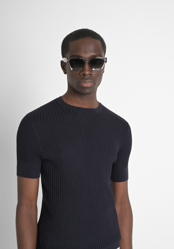 VISCOSE BLEND RIBBED SLIM FIT SHIRT - Antony Morato Online Shop