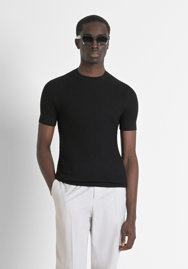 PULL REGULAR FIT EN COTON MÉLANGÉ AVEC FERMETURE À GLISSIÈRE - Antony Morato Online Shop
