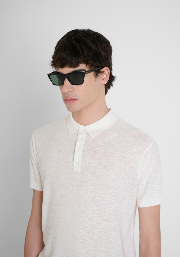 JERSEY REGULAR FIT EN MEZCLA DE LINO CON INSIGNIA DEL LOGOTIPO - Antony Morato Online Shop