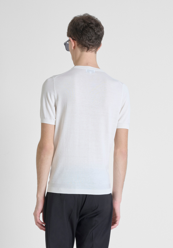 REGULAR FIT COTTON BLEND JERSEY WITH LOGO ON CHEST - Antony Morato Online Shop