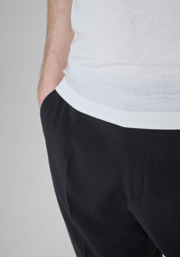 REGULAR FIT COTTON BLEND JERSEY WITH LOGO ON CHEST - Antony Morato Online Shop