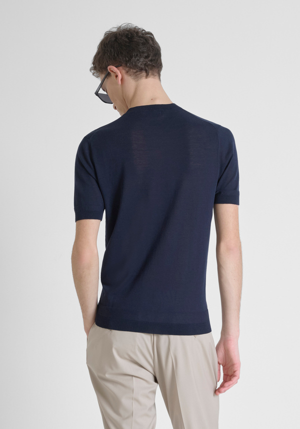 REGULAR FIT COTTON BLEND JERSEY WITH LOGO ON CHEST - Antony Morato Online Shop