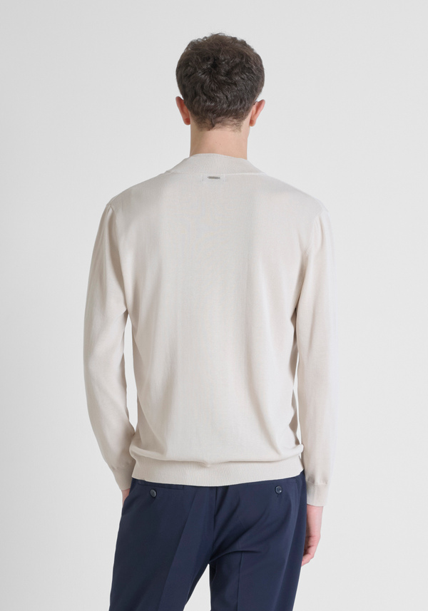 JERSEY REGULAR FIT DE MEZCLA DE ALGODÓN CON LOGOTIPO EN EL PECHO - Antony Morato Online Shop