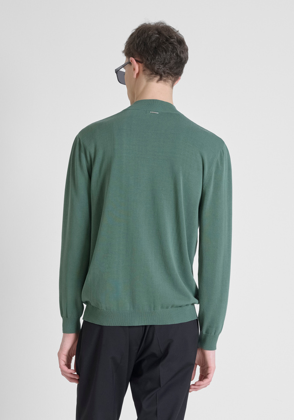 PULLOVER REGULAR FIT AUS BAUMWOLL-MISCHGEWEBE MIT LOGO AUF DER BRUST - Antony Morato Online Shop