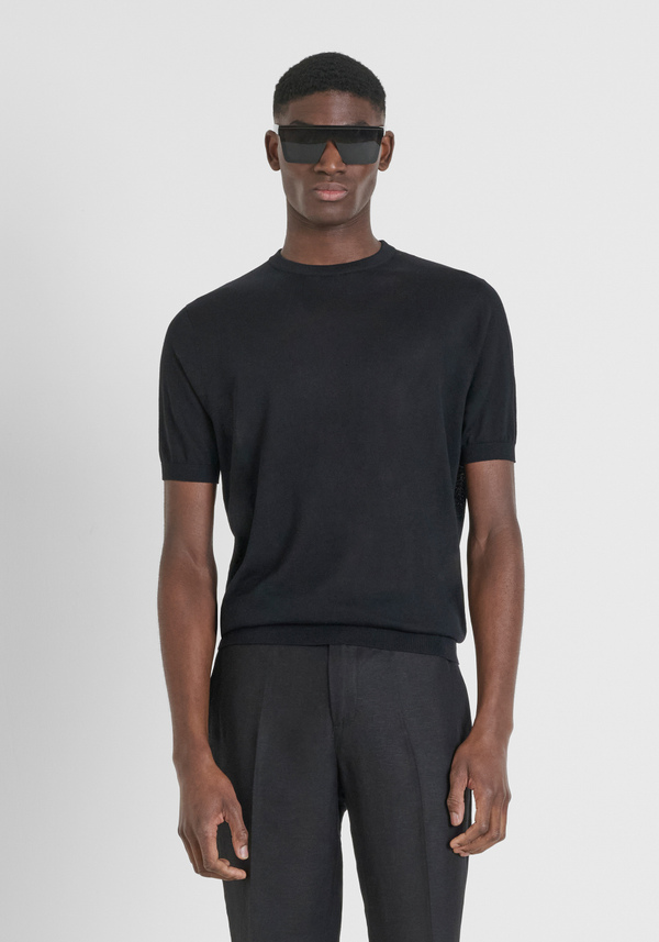 JERSEY REGULAR FIT EN MEZCLA DE LINO HILO SUPER SUAVE - Antony Morato Online Shop