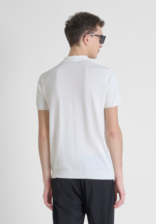 PULL-OVER À COUPE RÉGULIÈRE EN COTON MÉLANGÉ DOUX AVEC IMPRESSION DU LOGO - Antony Morato Online Shop