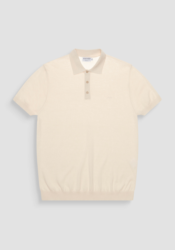 PULL-OVER À COUPE RÉGULIÈRE EN COTON MÉLANGÉ DOUX AVEC IMPRESSION DU LOGO - Antony Morato Online Shop