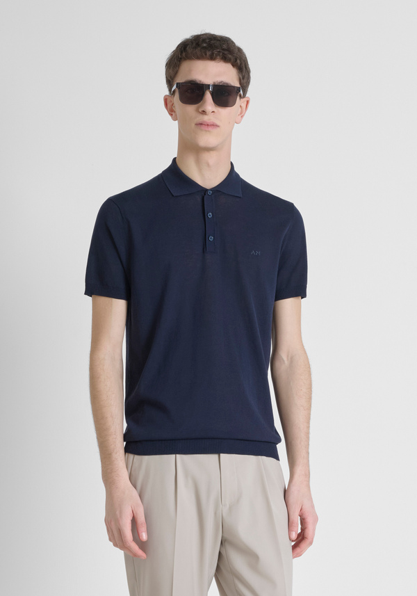 SWEATER REGULAR FIT IN COTTON BLEND SOFT YARN WITH FOAM LOGO PRINT - Antony Morato Online Shop