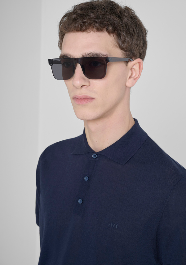 SWEATER REGULAR FIT IN COTTON BLEND SOFT YARN WITH FOAM LOGO PRINT - Antony Morato Online Shop