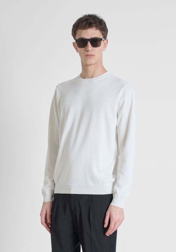 REGULAR FIT COTTON BLEND JERSEY WITH LOGO - Antony Morato Online Shop