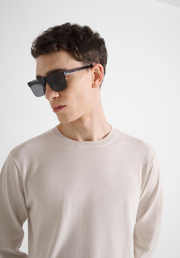 REGULAR FIT COTTON BLEND JERSEY WITH LOGO - Antony Morato Online Shop