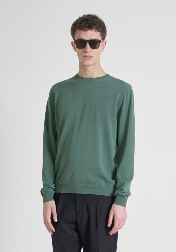 REGULAR FIT COTTON BLEND JERSEY WITH LOGO - Antony Morato Online Shop