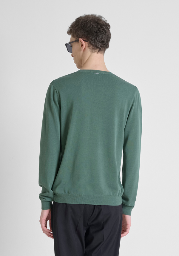 REGULAR FIT COTTON BLEND JERSEY WITH LOGO - Antony Morato Online Shop