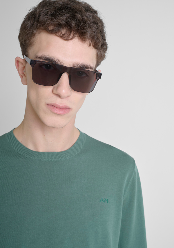 REGULAR FIT COTTON BLEND JERSEY WITH LOGO - Antony Morato Online Shop