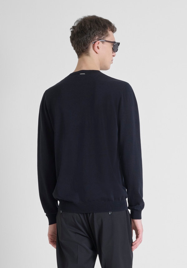 REGULAR FIT COTTON BLEND JERSEY WITH LOGO - Antony Morato Online Shop