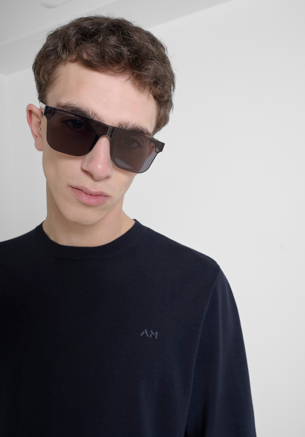 REGULAR FIT COTTON BLEND JERSEY WITH LOGO - Antony Morato Online Shop