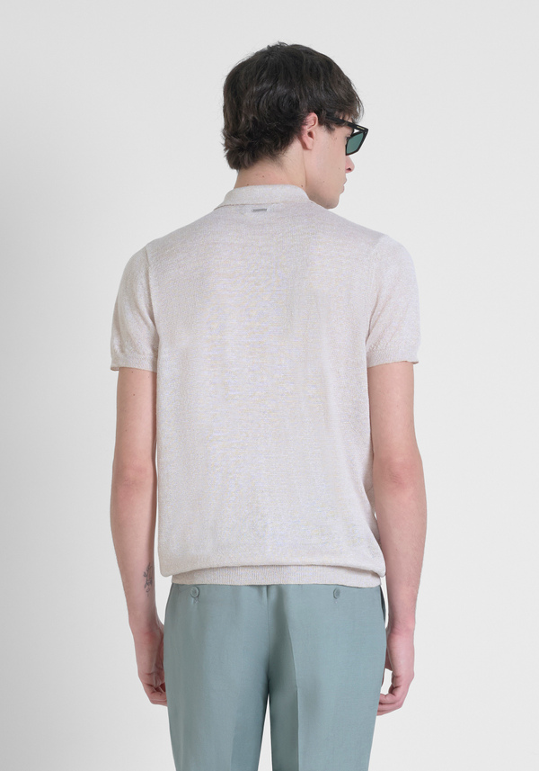 PULL-OVER DE COUPE RÉGULIÈRE EN LIN MÉLANGÉ - Antony Morato Online Shop