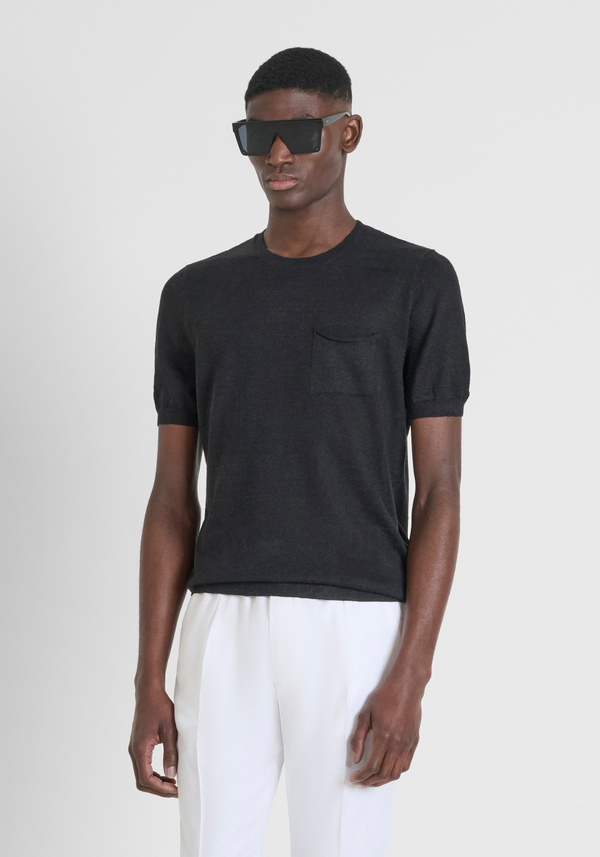 SWEATER REGULAR FIT IN LINEN BLEND YARN - Antony Morato Online Shop