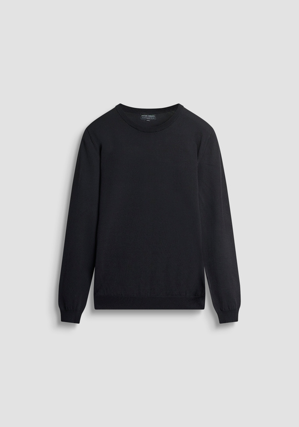 SLIM FIT CREW NECK SWEATER IN VISCOSE BLEND YARN - Antony Morato Online Shop