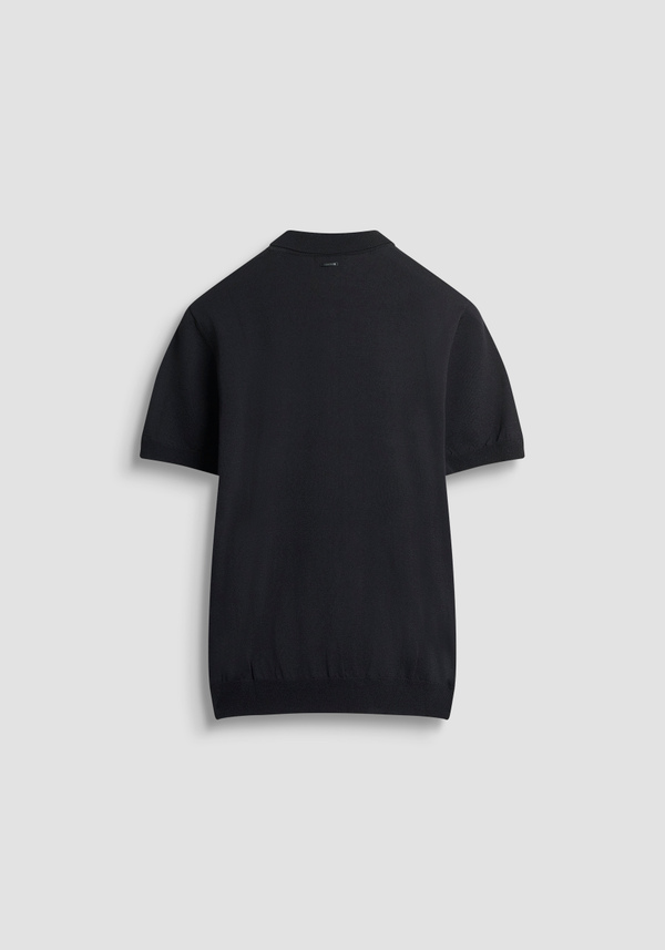 POLO SLIM FIT EN FIL MÉLANGÉ VISCOSE AVEC ZIP - Antony Morato Online Shop