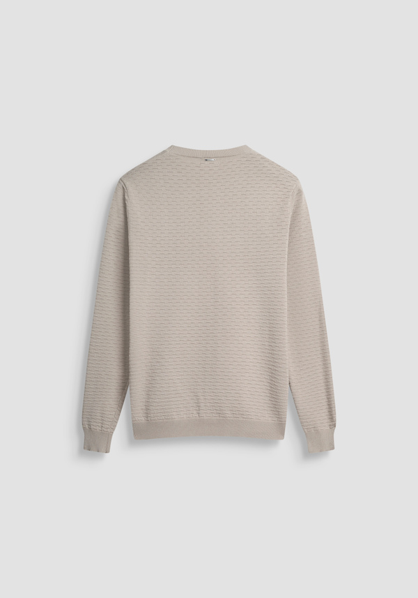 REGULAR FIT COTTON SWEATER WITH GEOMETRIC PATTERN - Antony Morato Online Shop