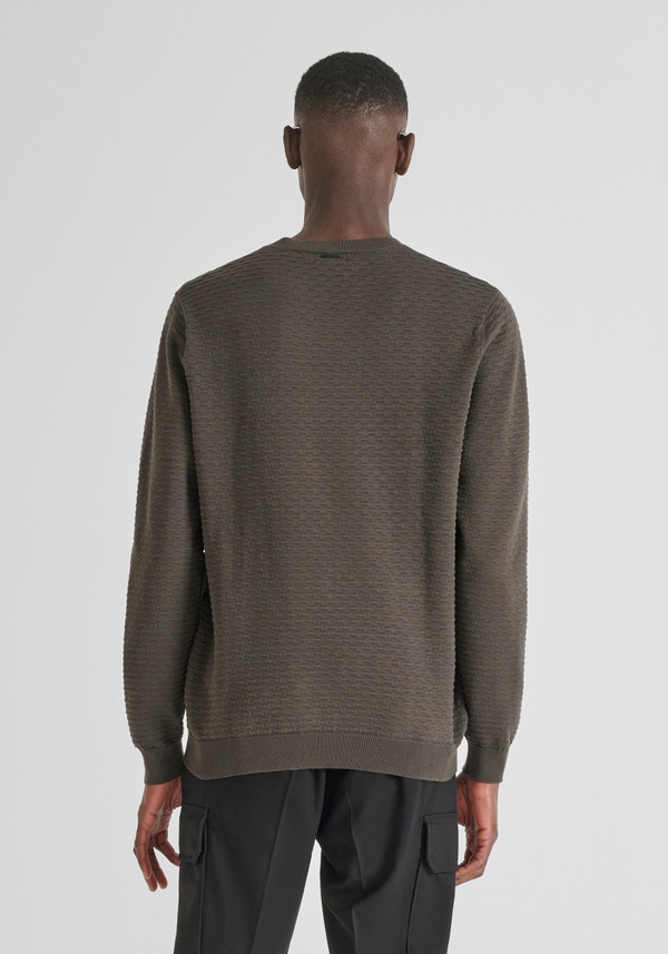 PULL REGULAR FIT EN COTON AVEC MOTIF GÉOMÉTRIQUE - Antony Morato Online Shop