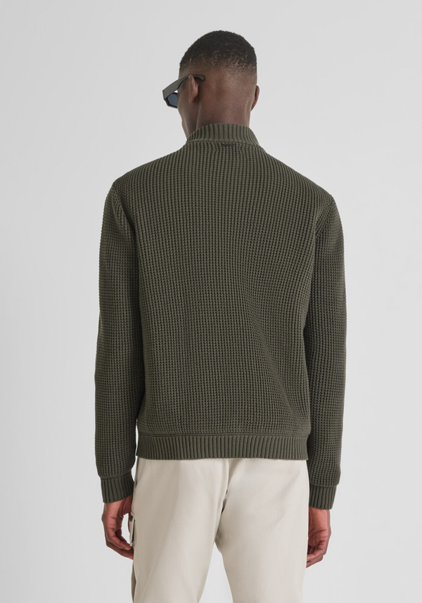 PULL COUPE REGULAR EN COTON DOUX AVEC INSERTS EN TISSU TECHNIQUE - Antony Morato Online Shop