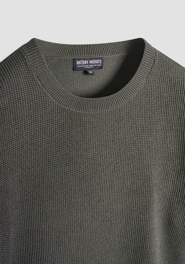 SHORT SLEEVE REGULAR FIT SUPER FINE VISCOSE BLEND JERSEY - Antony Morato Online Shop