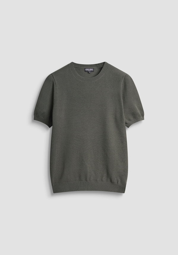 SHORT SLEEVE REGULAR FIT SUPER FINE VISCOSE BLEND JERSEY - Antony Morato Online Shop