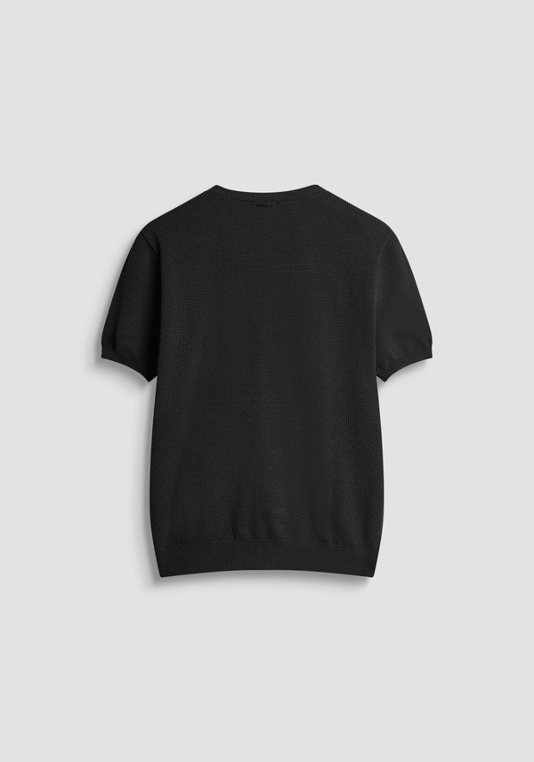 SHORT SLEEVE REGULAR FIT SUPER FINE VISCOSE BLEND JERSEY - Antony Morato Online Shop