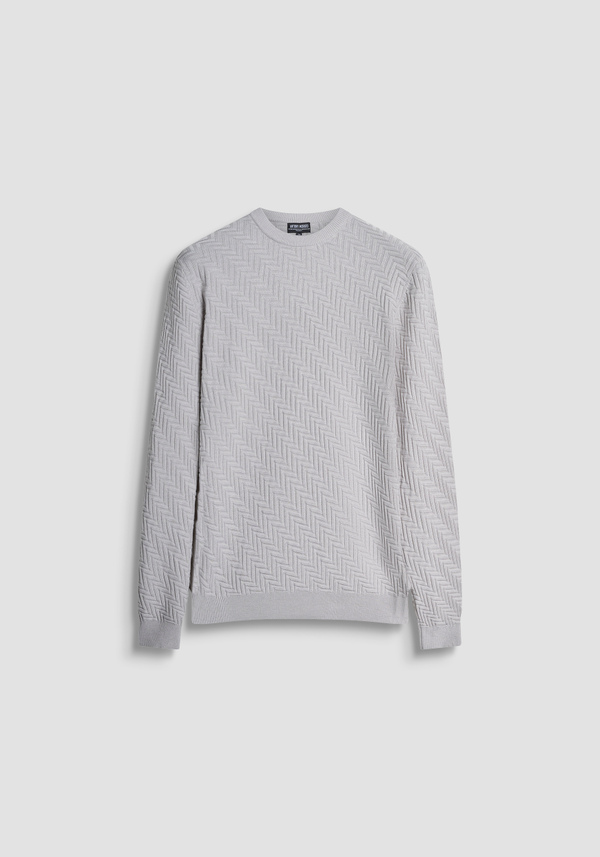 REGULAR FIT SWEATER IN WOOL WITH GEOMETRIC PATTERN - Antony Morato Online Shop