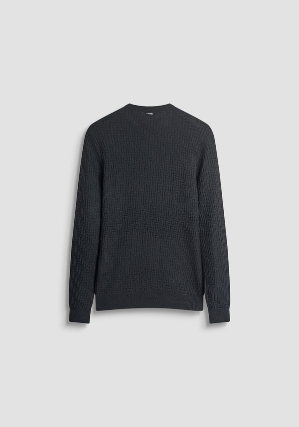 PULL REGULAR FIT EN LAINE AVEC MOTIF GÉOMÉTRIQUE - Antony Morato Online Shop