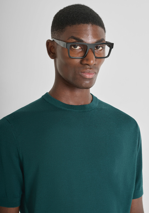 SHORT SLEEVE REGULAR FIT SWEATER IN WOOL BLEND - Antony Morato Online Shop