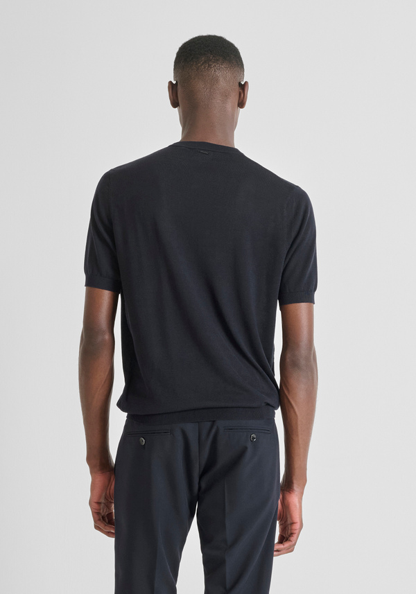 SHORT SLEEVE REGULAR FIT SWEATER IN WOOL BLEND - Antony Morato Online Shop