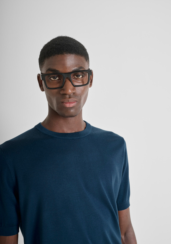 PULL À MANCHES COURTES COUPE REGULAR EN MÉLANGE DE LAINE - Antony Morato Online Shop