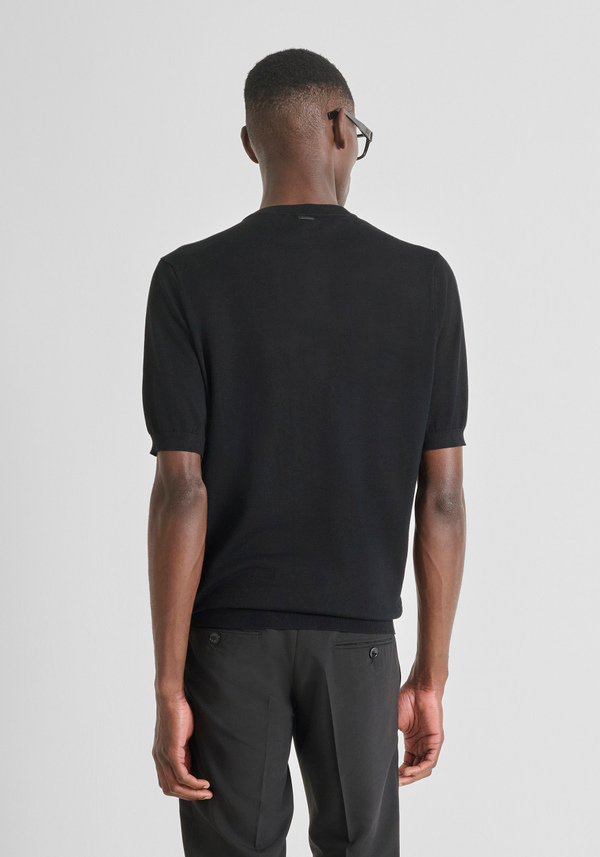 PULL À MANCHES COURTES COUPE REGULAR EN MÉLANGE DE LAINE - Antony Morato Online Shop