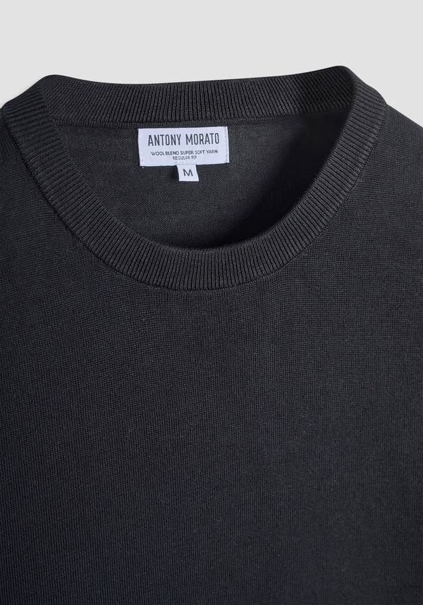 PULL À MANCHES COURTES COUPE REGULAR EN MÉLANGE DE LAINE - Antony Morato Online Shop