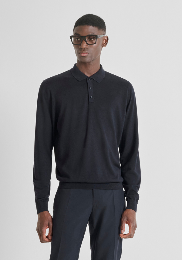 PULL COUPE REGULAR EN MÉLANGE DE LAINE EXTRÊMEMENT DOUCE - Antony Morato Online Shop