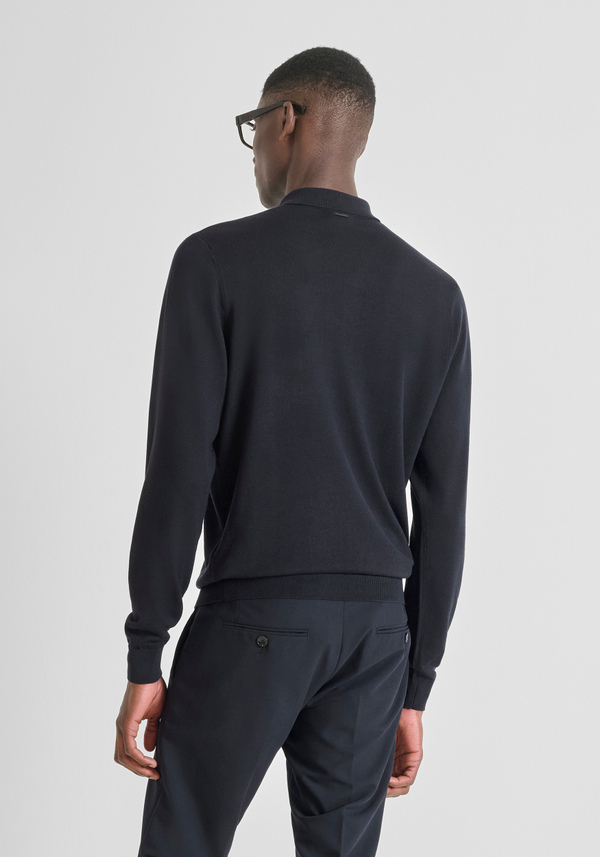 PULL COUPE REGULAR EN MÉLANGE DE LAINE EXTRÊMEMENT DOUCE - Antony Morato Online Shop