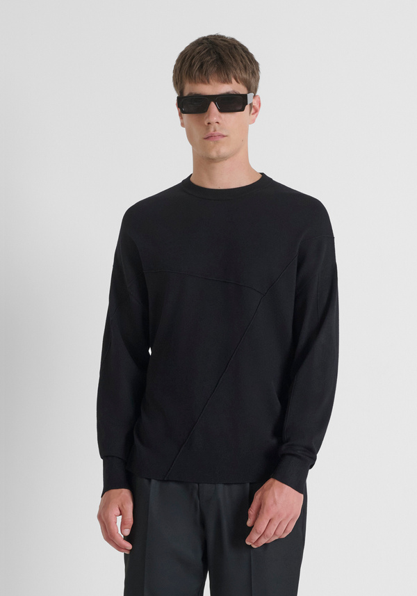 PULL COUPE RELAXED EN MÉLANGE DE VISCOSE - Antony Morato Online Shop