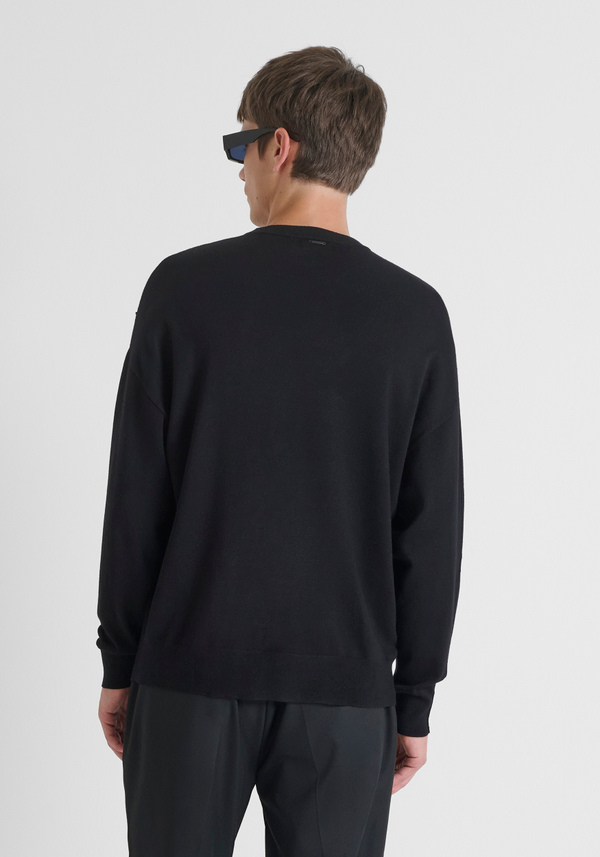 PULL COUPE RELAXED EN MÉLANGE DE VISCOSE - Antony Morato Online Shop