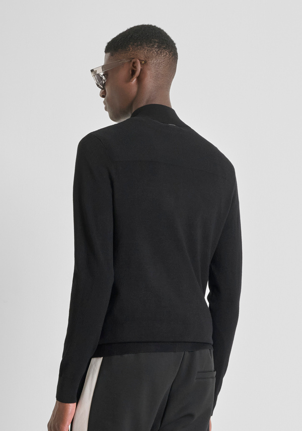 SLIM FIT SWEATSHIRT IN VISCOSE BLEND WITH ZIP - Antony Morato Online Shop