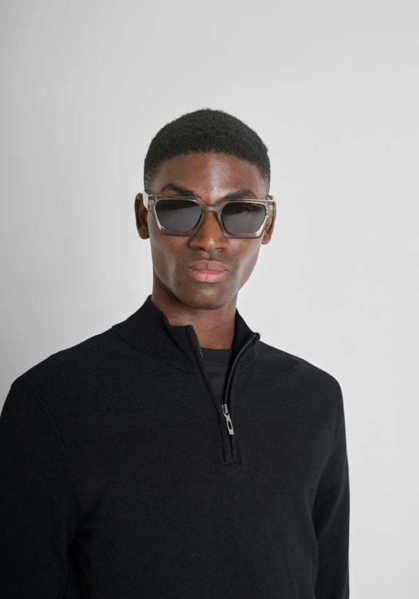 SLIM FIT SWEATSHIRT IN VISCOSE BLEND WITH ZIP - Antony Morato Online Shop