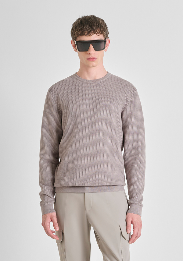 REGULAR FIT SWEATER IN VISCOSE BLEND - Antony Morato Online Shop