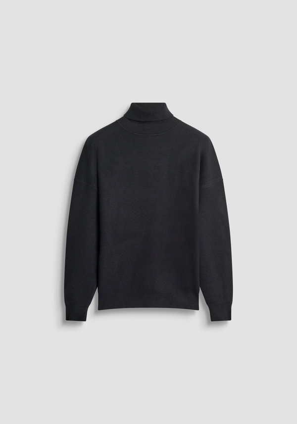 RELAXED FIT TURTLENECK SWEATER IN VISCOSE BLEND - Antony Morato Online Shop